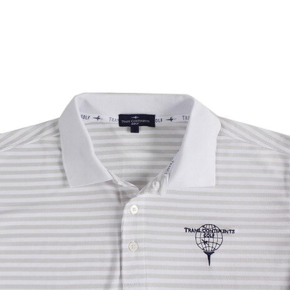 トランスコンチネンツ(TRANS CONTINENTS) ゴルフウェア メンズ ワッフルボーダー 半袖ポロシャツ 19STRZ08-WH オンライン価格 (メンズ)
