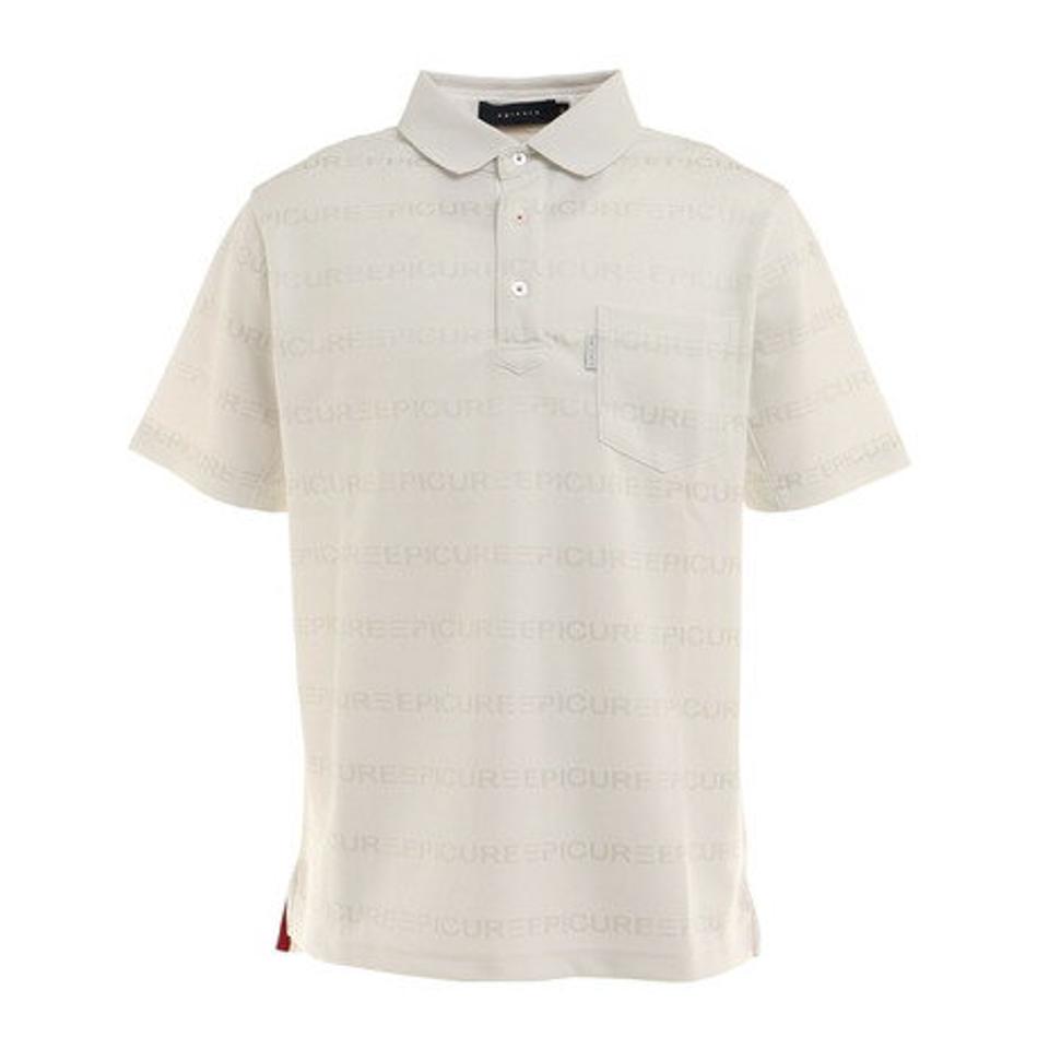 エピキュール(epicure)(メンズ)ゴルフウェア 吸汗速乾 UVカット ロゴジャガード 半袖ポロシャツ 151-26340