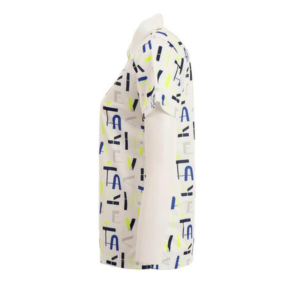 ビバハート(VIVA HEART) ゴルフウェア 吸汗速乾 ドライ 快適♪ テクスチャード タイポプリント 半袖ポロシャツ 012-26340 (レディース)