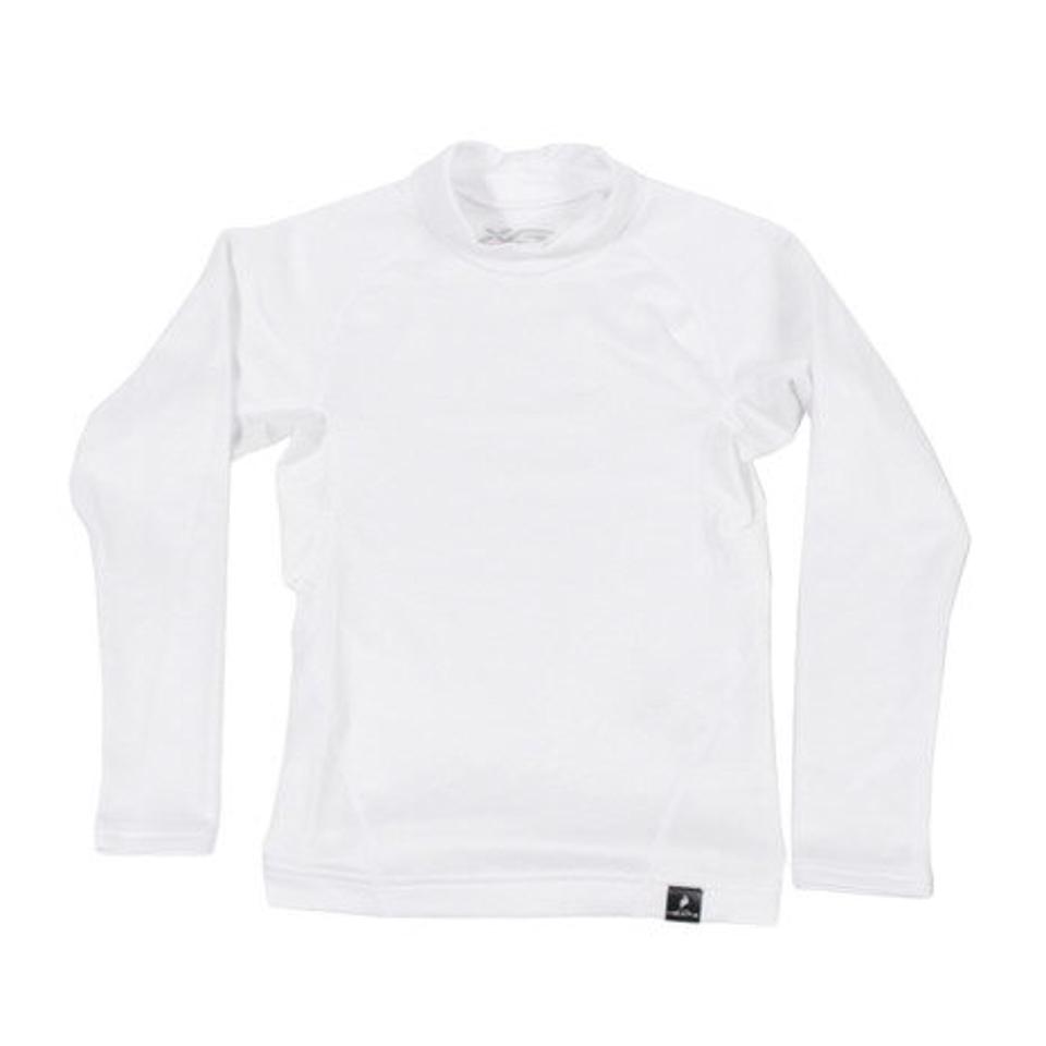 エックスティーエス(XTS) サッカー ジュニア インナー ストレッチハイネックシャツインナーシャツ 長袖 742G8ES9689 白 フットサル 防寒 発熱 (キッズ)