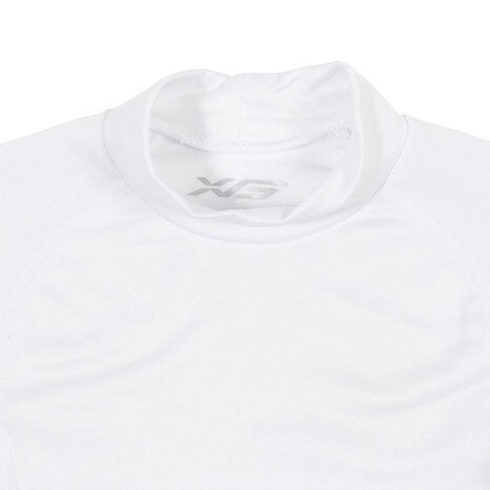 エックスティーエス(XTS) サッカー ジュニア インナー ストレッチハイネックシャツインナーシャツ 長袖 742G8ES9689 白 フットサル 防寒 発熱 (キッズ)