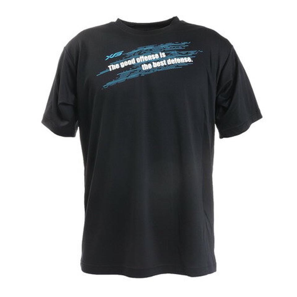 エックスティーエス（XTS） ドライプラス 半袖Tシャツ 740G0ES8859 BLK 卓球ウェア