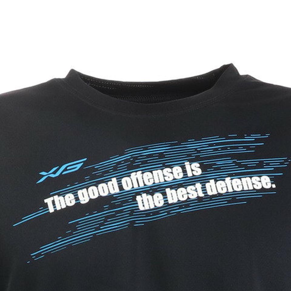 エックスティーエス（XTS） ドライプラス 半袖Tシャツ 740G0ES8859 BLK 卓球ウェア