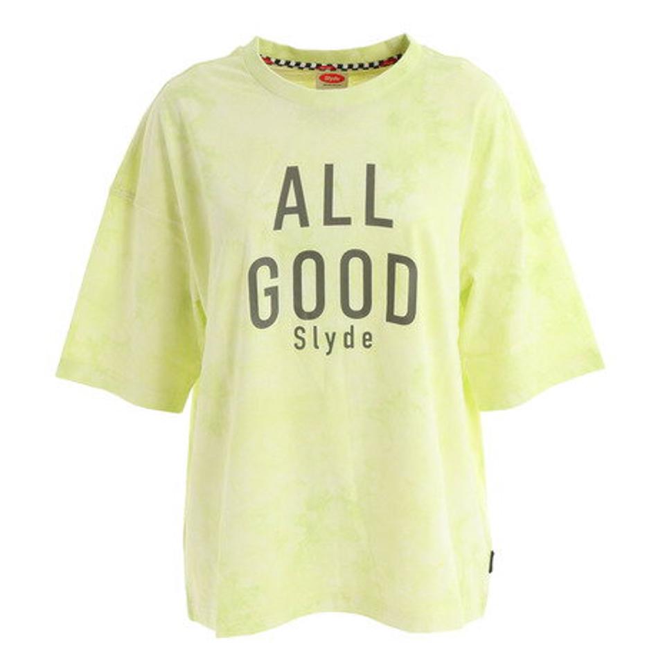 【10/26 10:00〜10/28 23:59迄 エントリー＆対象3店舗買い回りで最大P10倍！】スライド（SLYDE） ALLGOOD TIEDYE 半袖Tシャツ SLYL019-MINT （レディース）