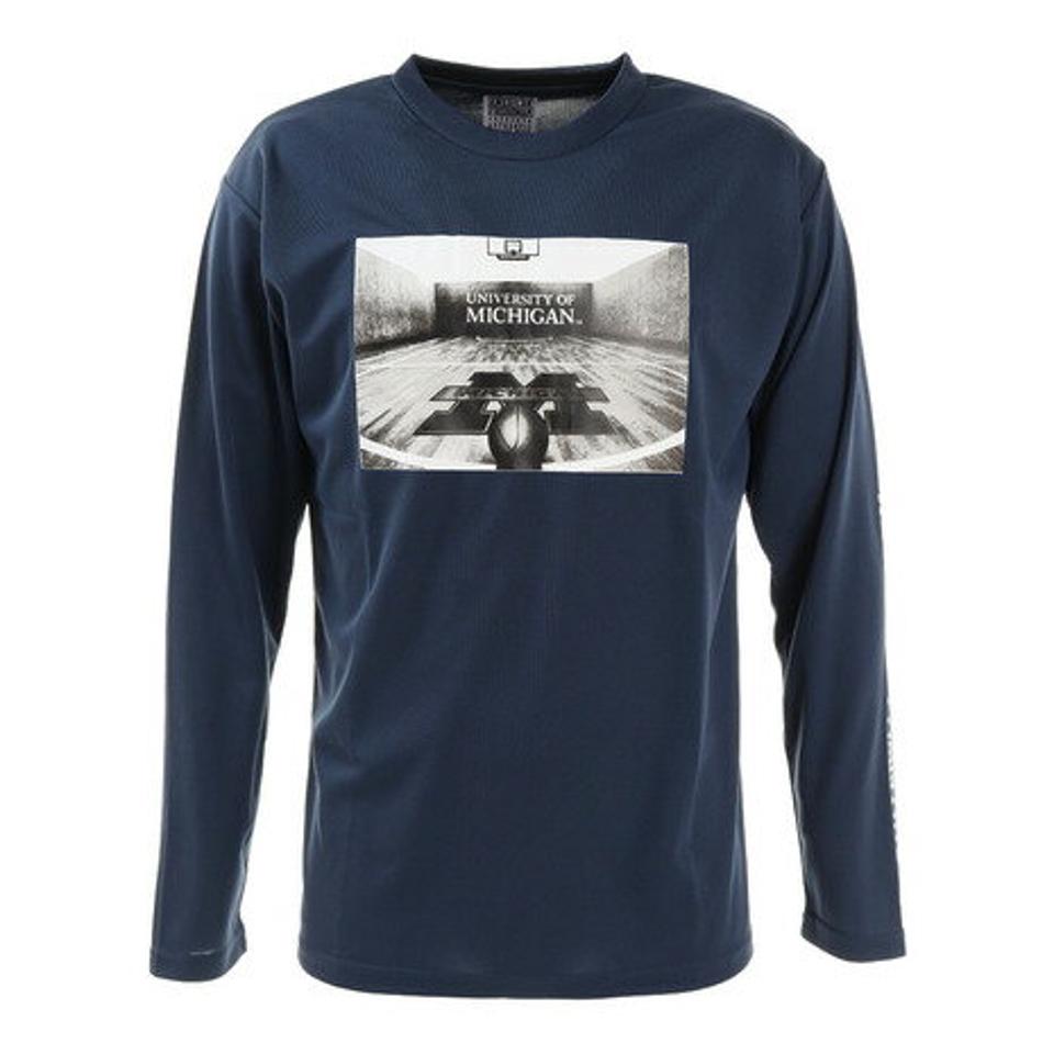 カレッジ(College)(メンズ)プラクティスシャツ MCG CL8203004 バスケットボールウェア NCAA ミシガン ロンT 練習着