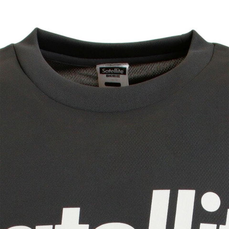 サテライト（Satellite） バドミントン ウェア Tシャツ 半袖 2トーン ドライ STS2D GRAY/YELLOW （メンズ）
