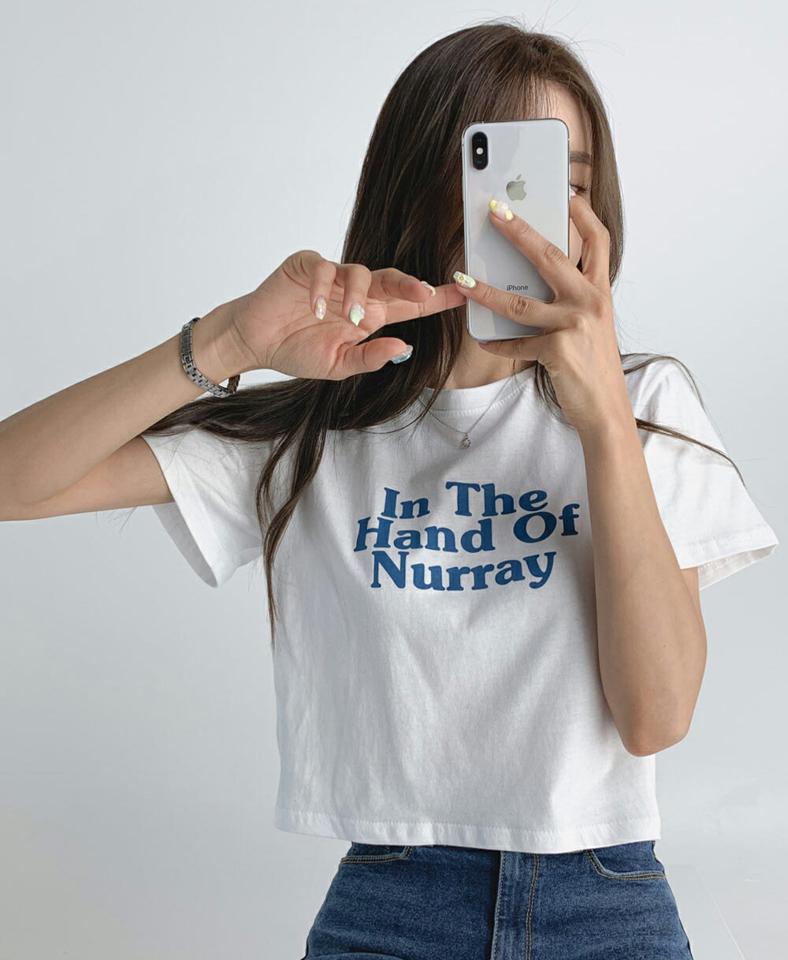 レタリングクロップドTシャツ・t03095 レディース 【tops】トップス Tシャツ ロゴT 半袖 ラウンドネック レタリング クロップド丈 短丈 ピンク ロゴ カジュアル 夏 韓国ファッション