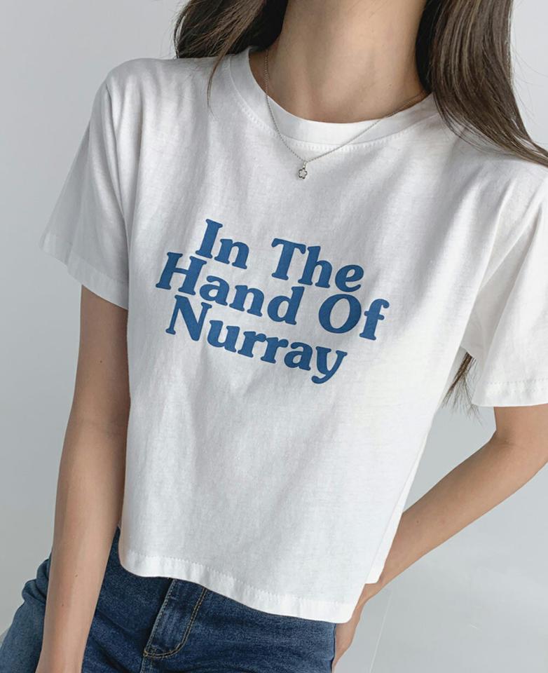 レタリングクロップドTシャツ・t03095 レディース 【tops】トップス Tシャツ ロゴT 半袖 ラウンドネック レタリング クロップド丈 短丈 ピンク ロゴ カジュアル 夏 韓国ファッション