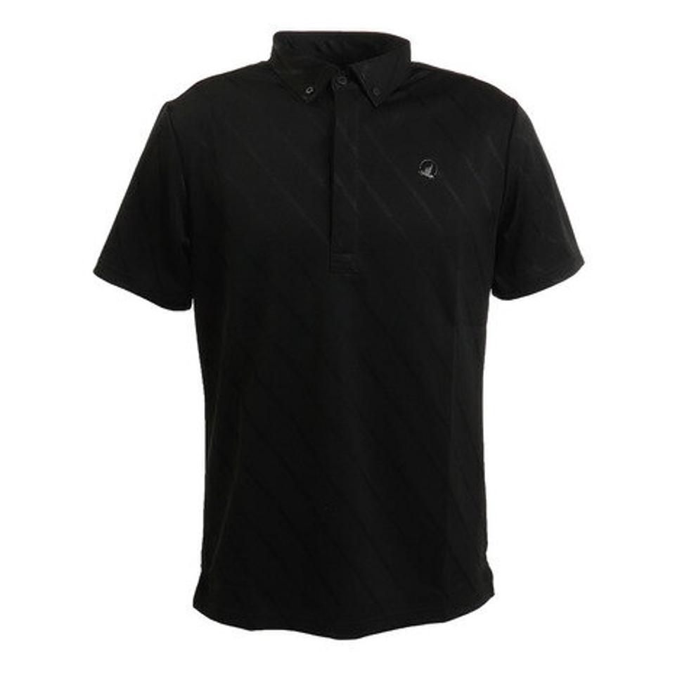 【5点以上で10%OFFクーポン!8/7まで】本間ゴルフ(HONMA) ゴルフウェア BIAS JACQARD 半袖シャツ 031-731104-BK (メンズ)