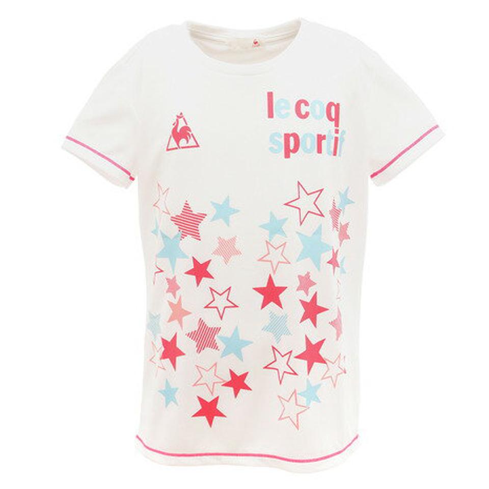 ルコック スポルティフ(Lecoq Sportif)(キッズ)ガールズ 半袖シャツ QMJPJA01XB WHT