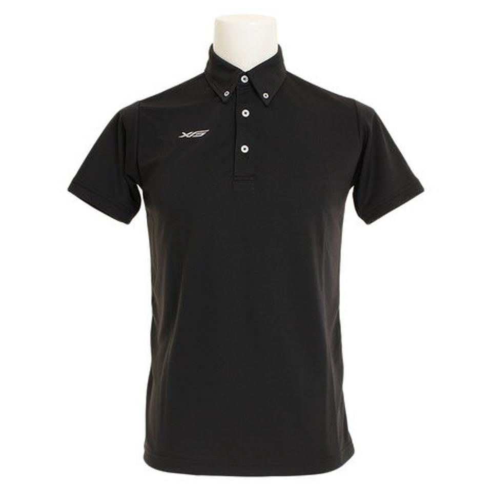 エックスティーエス(XTS)(メンズ)ポロシャツ メンズ 半袖 ドライ 吸汗速乾 ボタンダウン 751G6TF3549 BLK バスケットボール ウェア