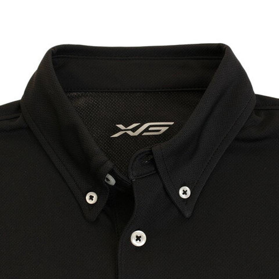 エックスティーエス(XTS)(メンズ)ポロシャツ メンズ 半袖 ドライ 吸汗速乾 ボタンダウン 751G6TF3549 BLK バスケットボール ウェア
