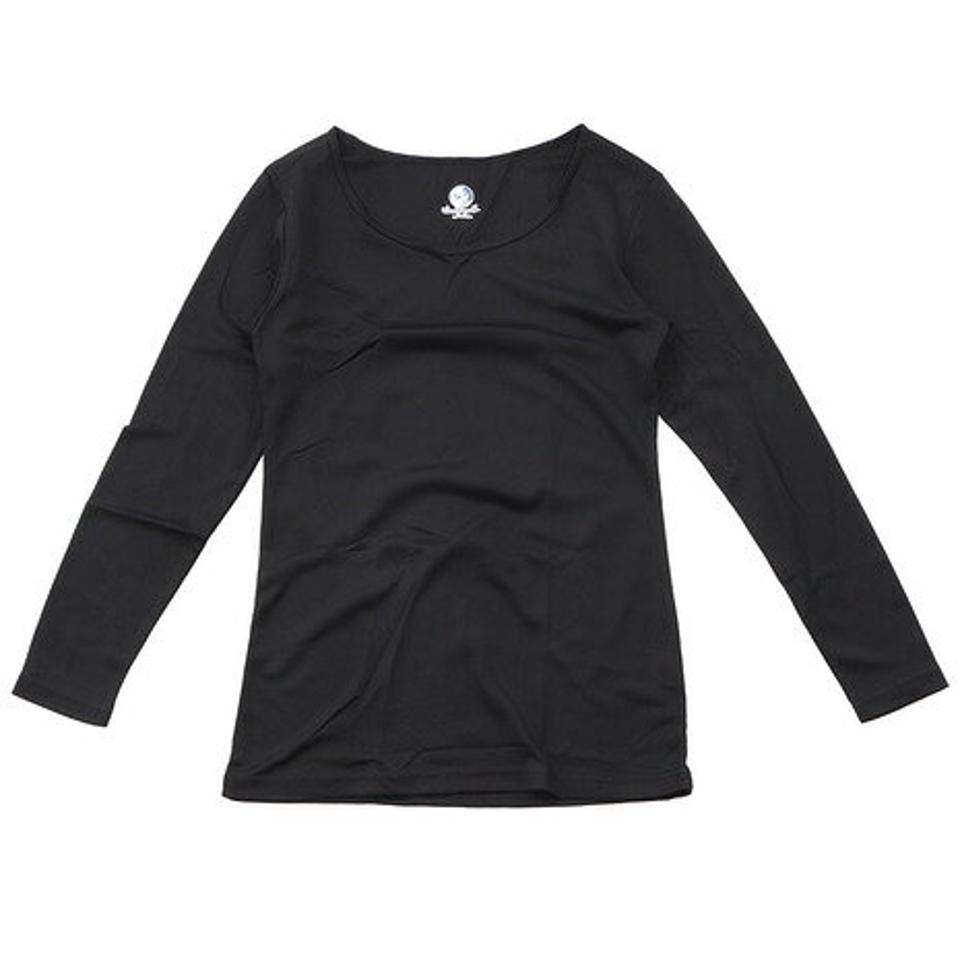 【5点以上で10%OFFクーポン!8/7まで】ホールアース(Whole Earth) 吸汗速乾 長袖アンダーシャツ WEEDAD20 BLK (レディース)