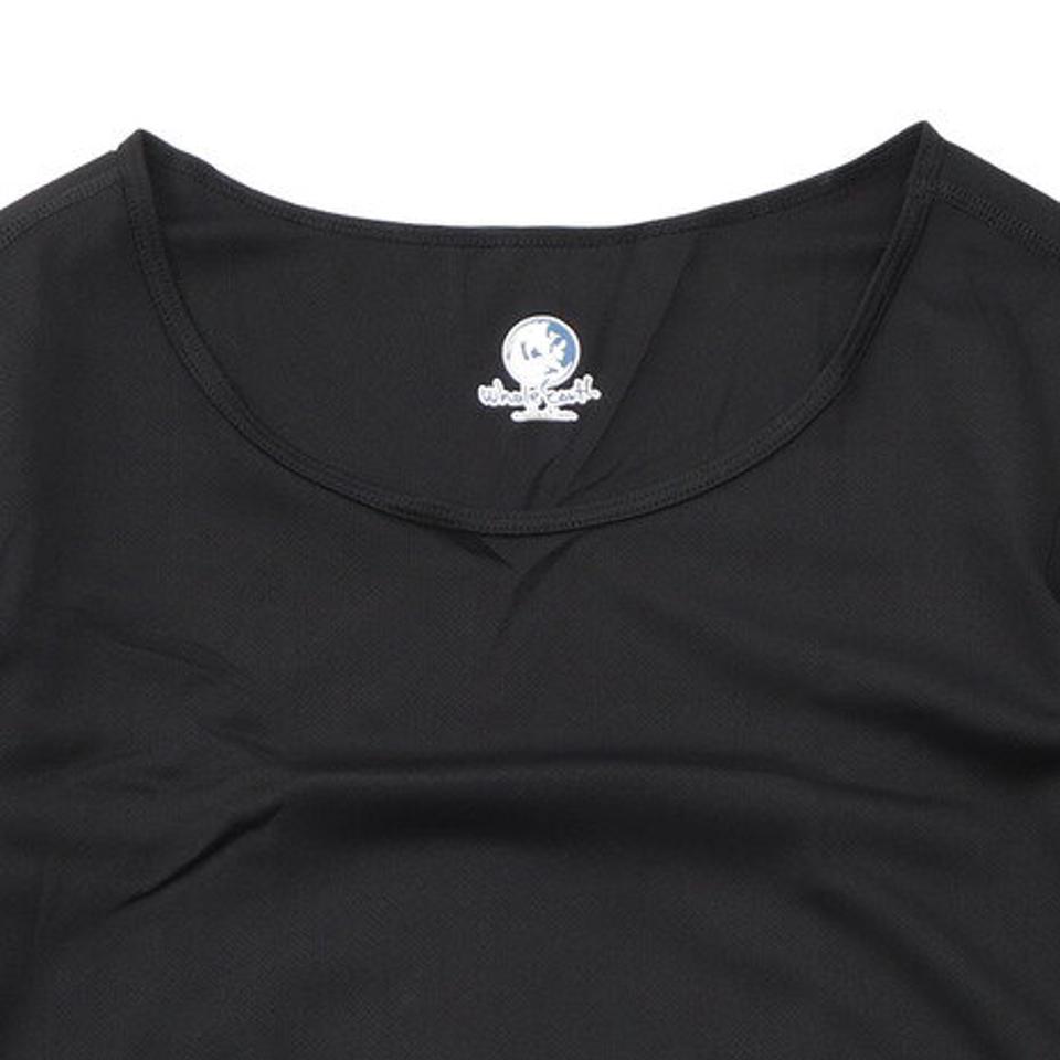 【5点以上で10%OFFクーポン!8/7まで】ホールアース(Whole Earth) 吸汗速乾 長袖アンダーシャツ WEEDAD20 BLK (レディース)