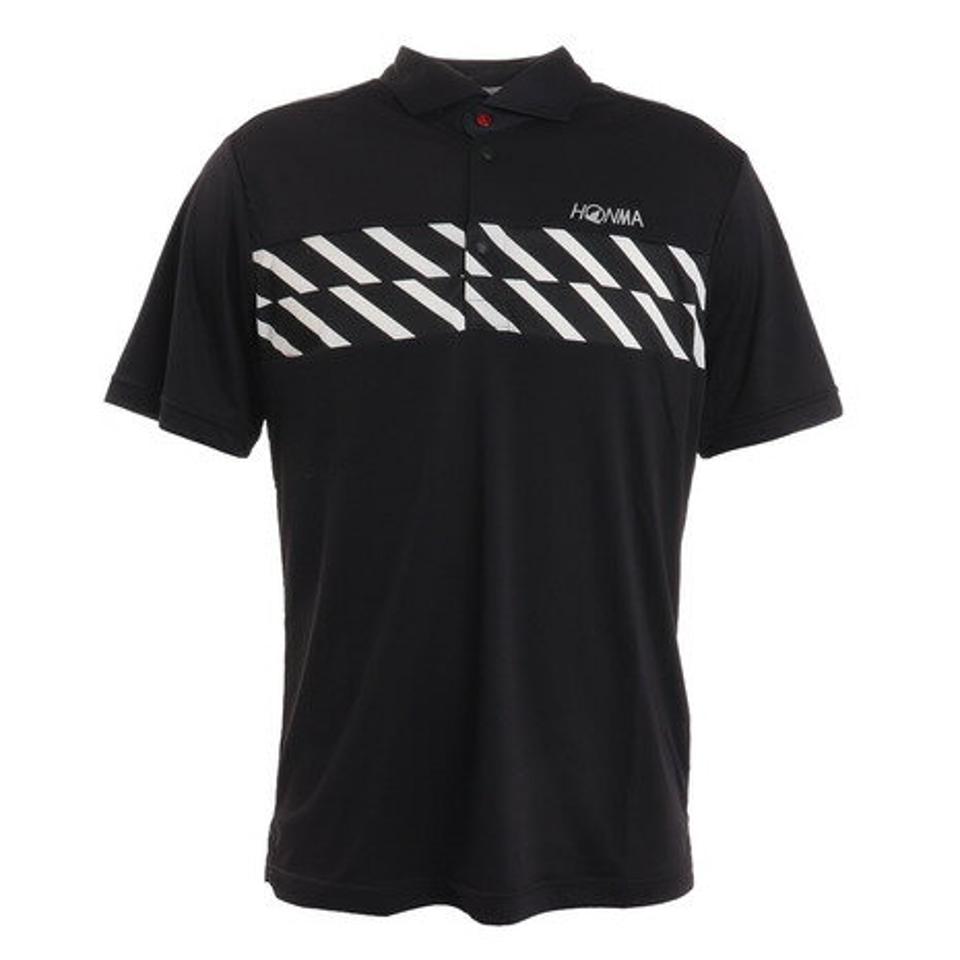 【5点以上で10%OFFクーポン!8/7まで】本間ゴルフ(HONMA) ゴルフウェア 半袖ポロシャツ 031733125BK (メンズ)