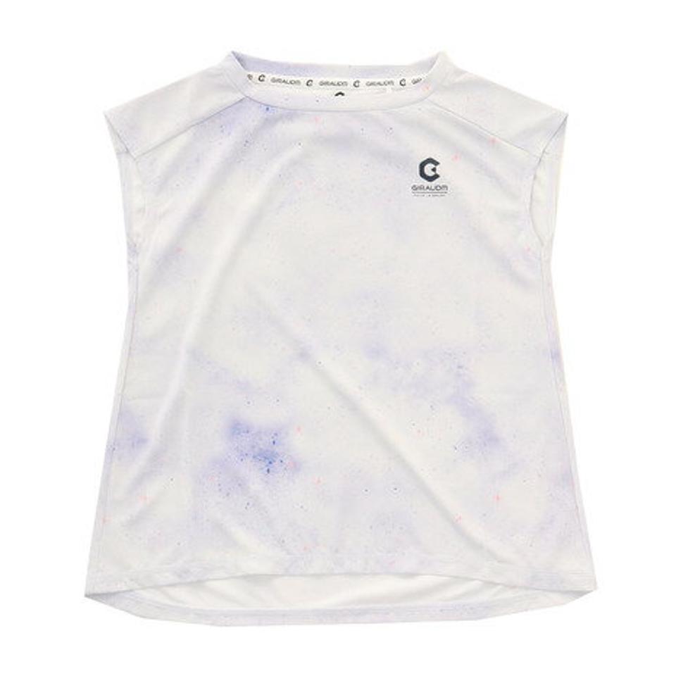 ジローム（GIRAUDM）（レディース）ドライ 吸汗速乾 放熱素材 UVカット ノースリーブ Tシャツ 864GM1DT6701 WHT