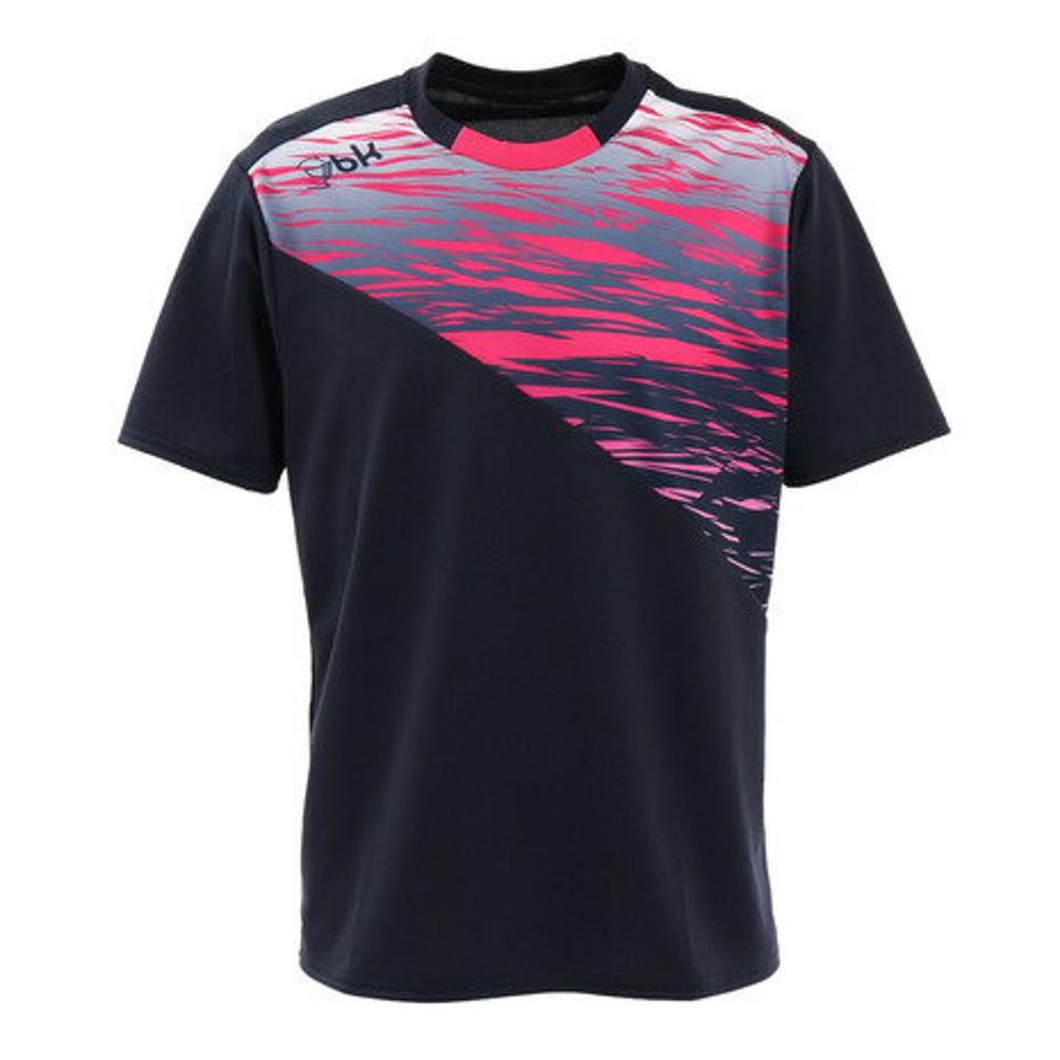 ブラックナイト（blackknight）（メンズ、レディース）バドミントンウェア Tシャツ ゲームウェア T-2512-NVY