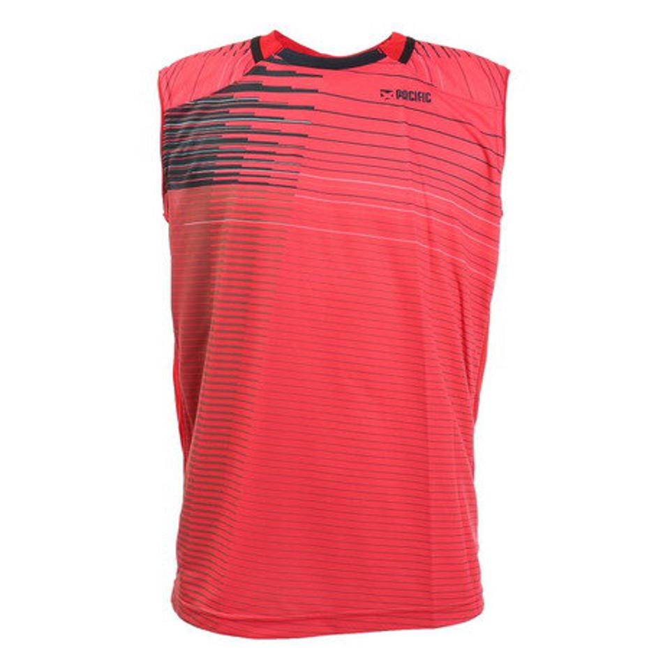 パシフィック(PACIFIC)(メンズ)バドミントンウェア スリーブレスシャツ PT20SM407 RED