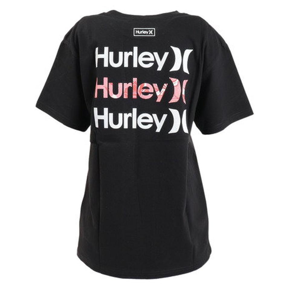 ハーレー（HURLEY）（レディース）オーバーサイズ ボックスロゴ 半袖Tシャツ 22 WSS2100004-BLK