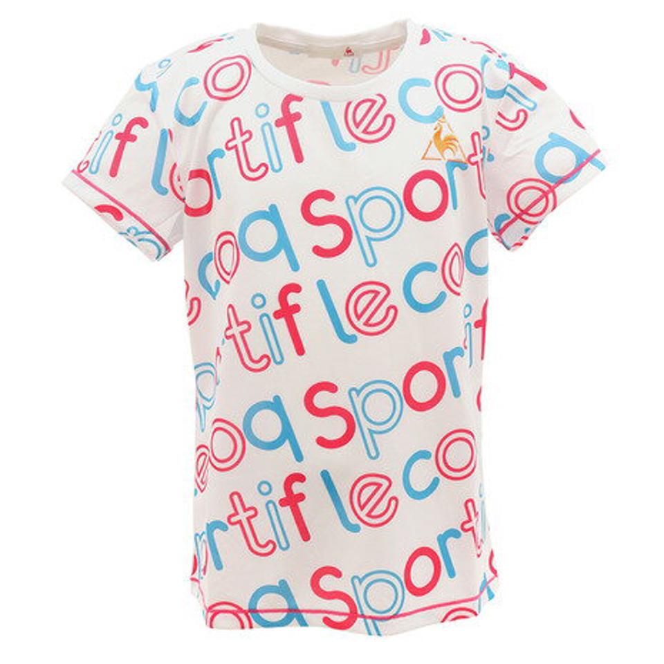 ルコック スポルティフ(Lecoq Sportif)(キッズ)ガールズ 半袖シャツ QMJPJA12XB WHT