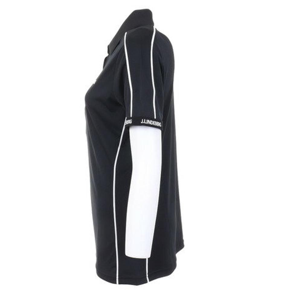 J.LINDEBERG ゴルフウェア 吸汗速乾 ドライ 快適♪ パイピング 半袖ポロシャツ 072-26345-019 (レディース)