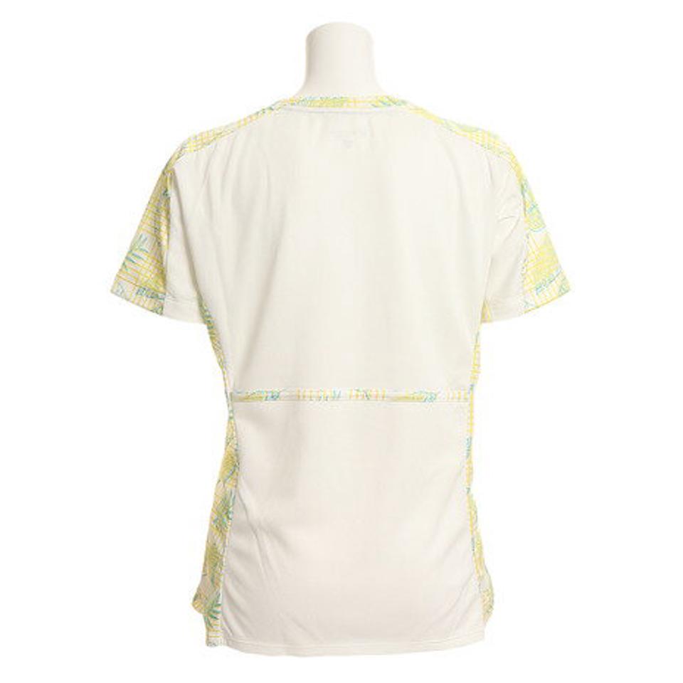 ウィッテム(HUITIEME)(レディース)テニス Tシャツ レディース 半袖 ラウンドネック HU19S03LS733102WHTYEL 吸汗速乾/UVカット