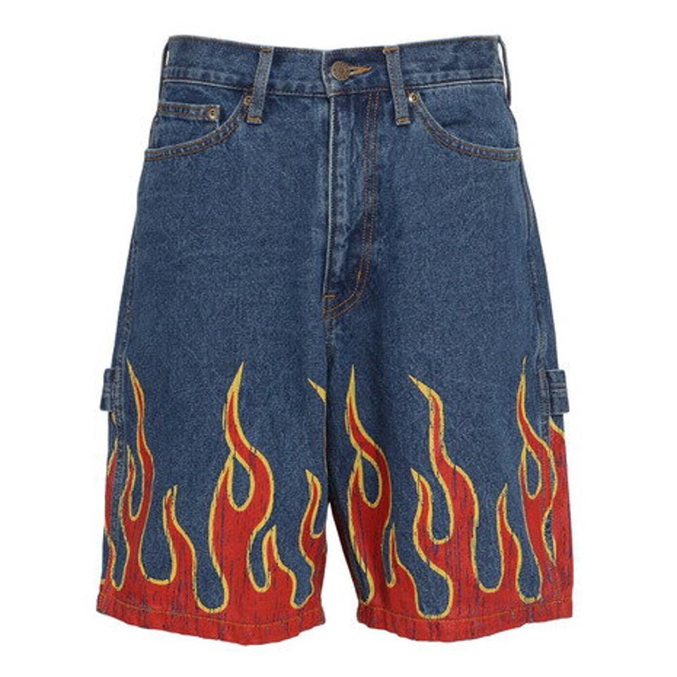 エクストララージ(XLARGE) FLAME DENIM PAINTER SHORT パンツ 101222031013-LtINDIGO (メンズ)