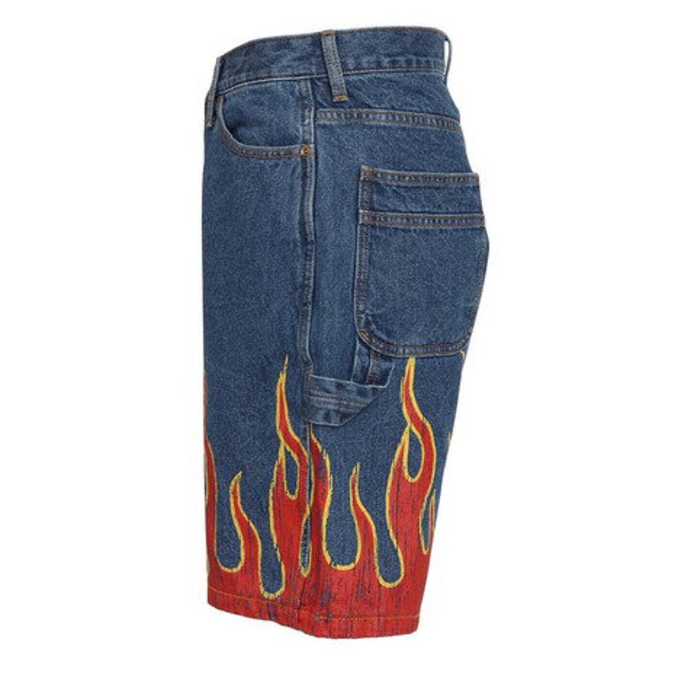 エクストララージ(XLARGE) FLAME DENIM PAINTER SHORT パンツ 101222031013-LtINDIGO (メンズ)