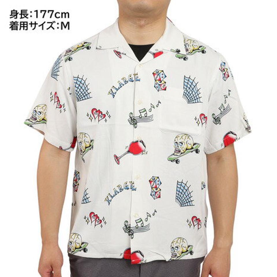 エクストララージ(XLARGE) GOOD TIME PATTERN 半袖シャツ 101222014009-WHITE (メンズ)