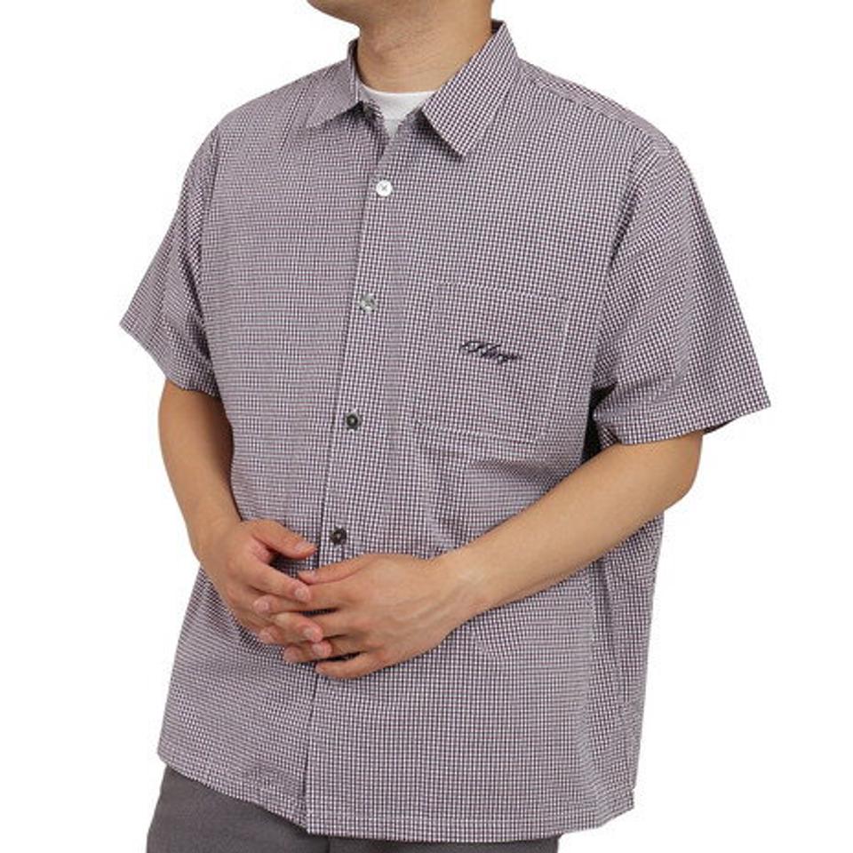 エクストララージ(XLARGE)(メンズ)GINGHAM CHECK 半袖シャツ 101222014008-PURPLE