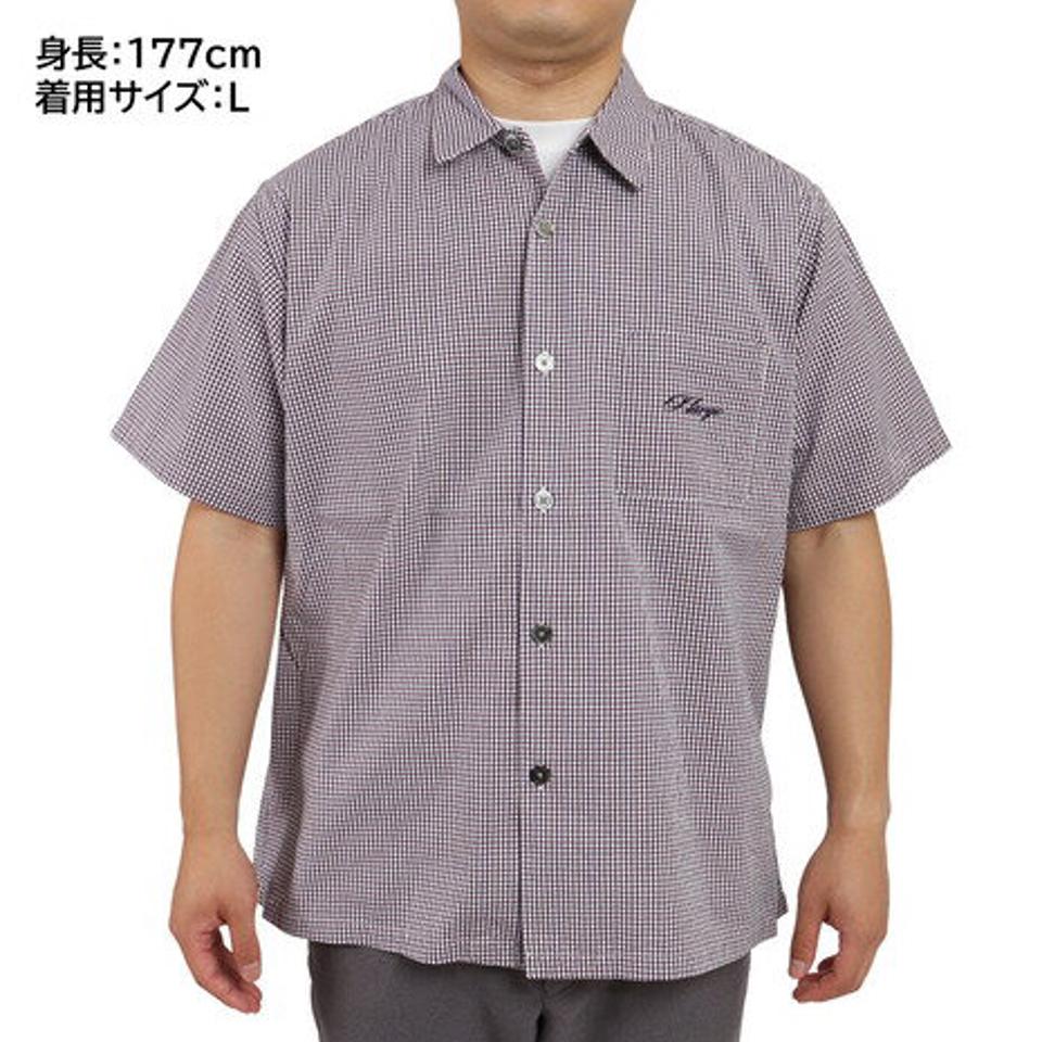 エクストララージ(XLARGE)(メンズ)GINGHAM CHECK 半袖シャツ 101222014008-PURPLE