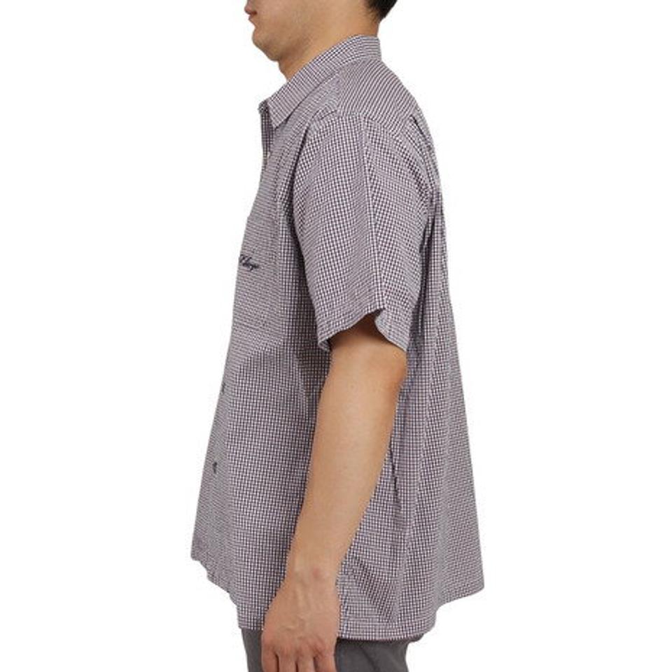 エクストララージ(XLARGE)(メンズ)GINGHAM CHECK 半袖シャツ 101222014008-PURPLE