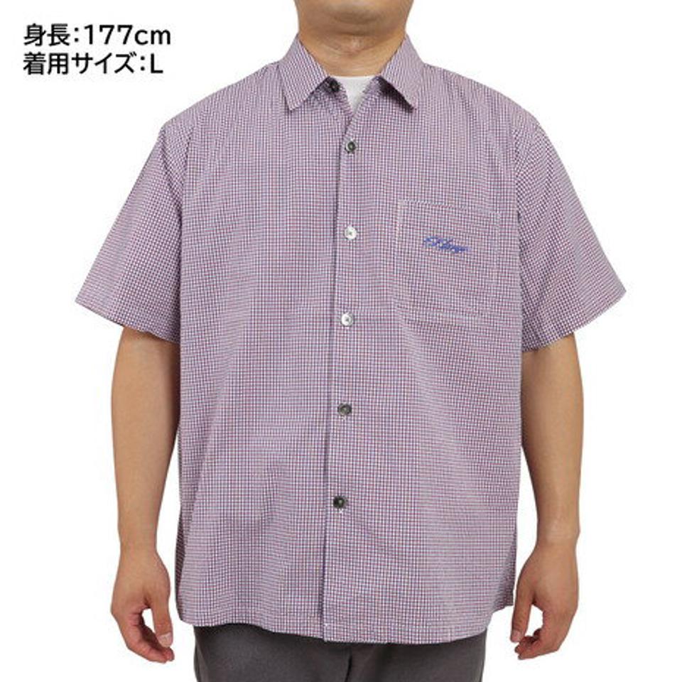 エクストララージ(XLARGE)(メンズ)GINGHAM CHECK 半袖シャツ 101222014008-PINK