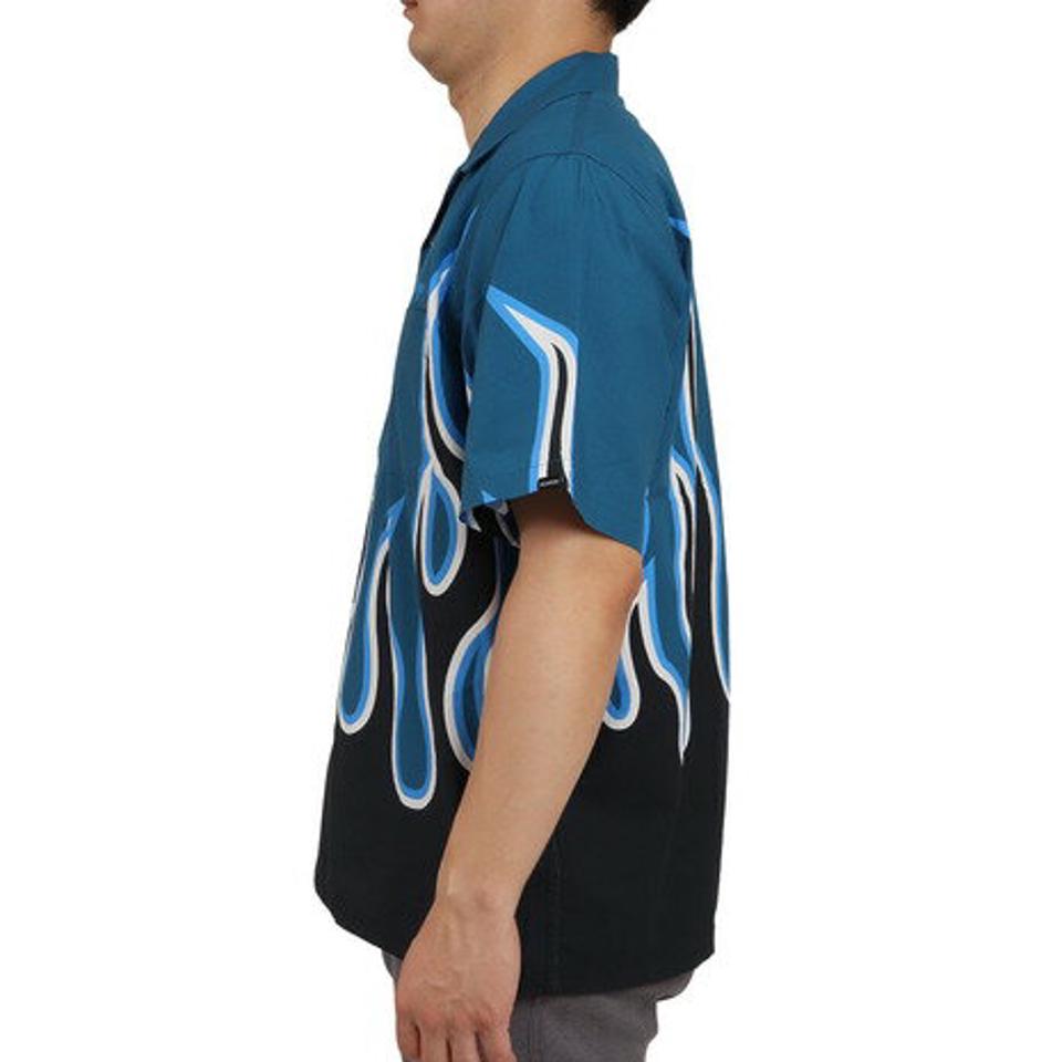 エクストララージ(XLARGE) FLAME 半袖シャツ 101222014005-BLUE (メンズ)