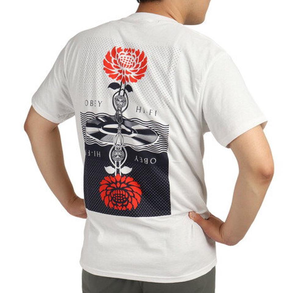 オベイ(OBEY)(メンズ)POST PUNK FLOWER 半袖Tシャツ 165263099WHT22U