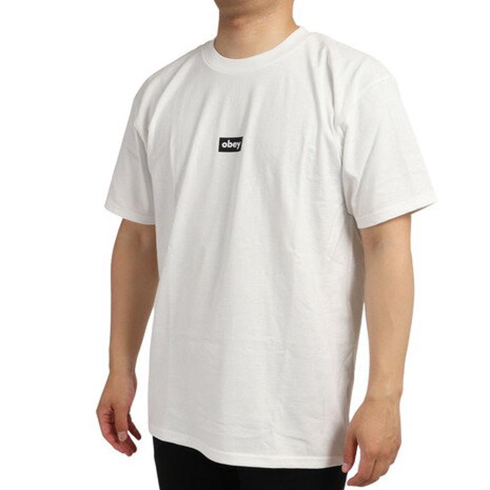 オベイ(OBEY)(メンズ)Uomo Black Bar Classic Tシャツ 165262615WHT22U