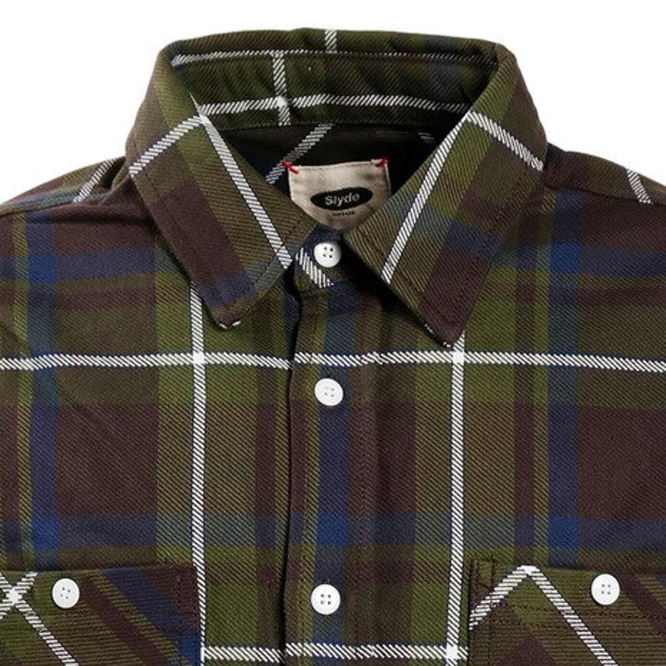 Slyde Vintage(Slyde Vintage) チェックシャツ 長袖 SV-20SSAP007-GRN オンライン価格 (メンズ)