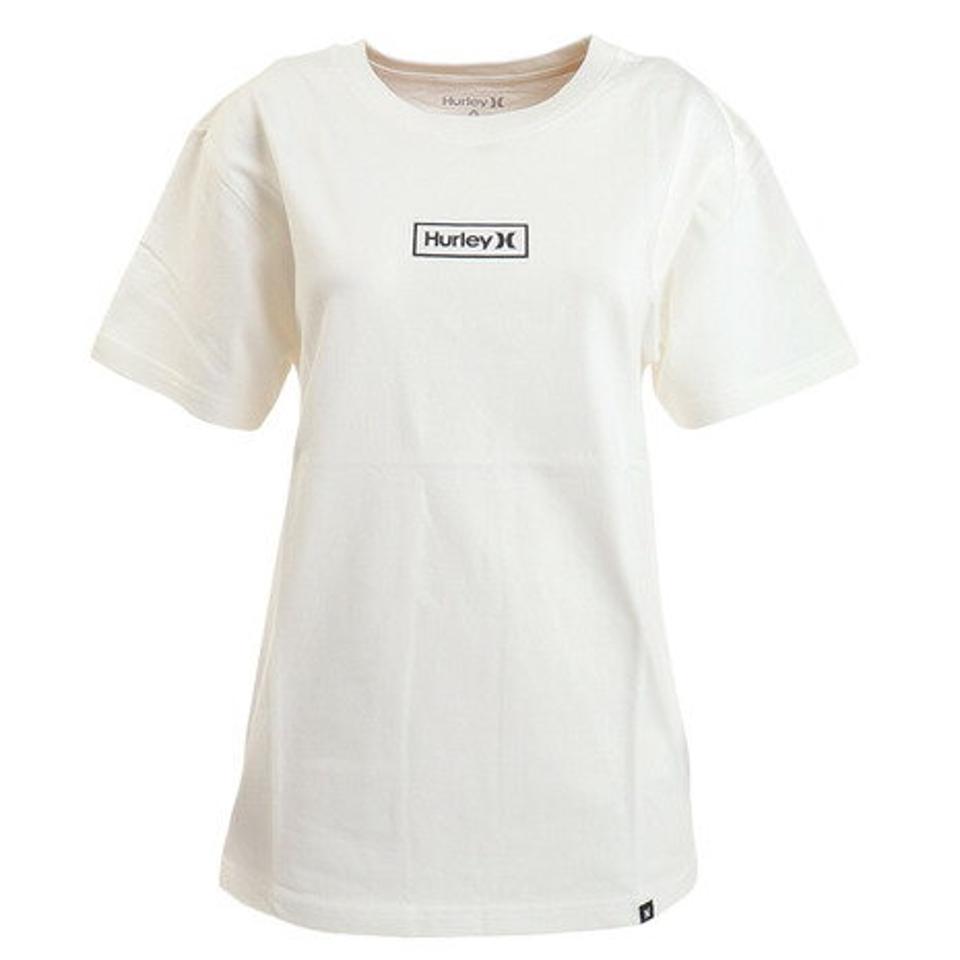 ハーレー(HURLEY)(レディース)オーバーサイズ ボックスロゴ 半袖Tシャツ 22 WSS2100004-WHT