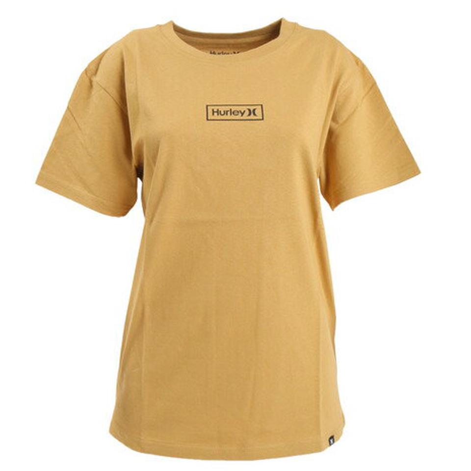 ハーレー（HURLEY）（レディース）オーバーサイズ ボックスロゴ 半袖Tシャツ 22 WSS2100004-BEG