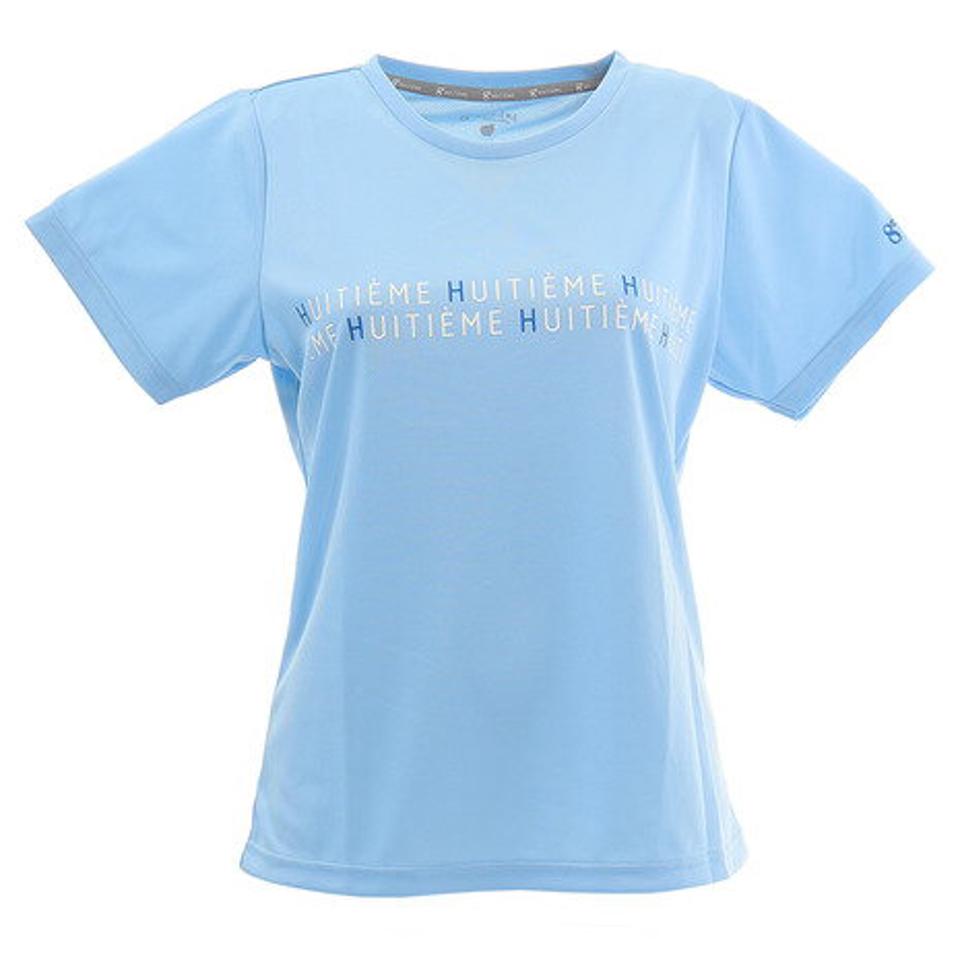 【5点以上で10％OFFクーポン！8/11まで】ウィッテム（HUITIEME） テニス Tシャツ レディース 半袖 ロゴ HU20S03LS733016LBLU 【吸汗速乾/UVカット】 （レディース）