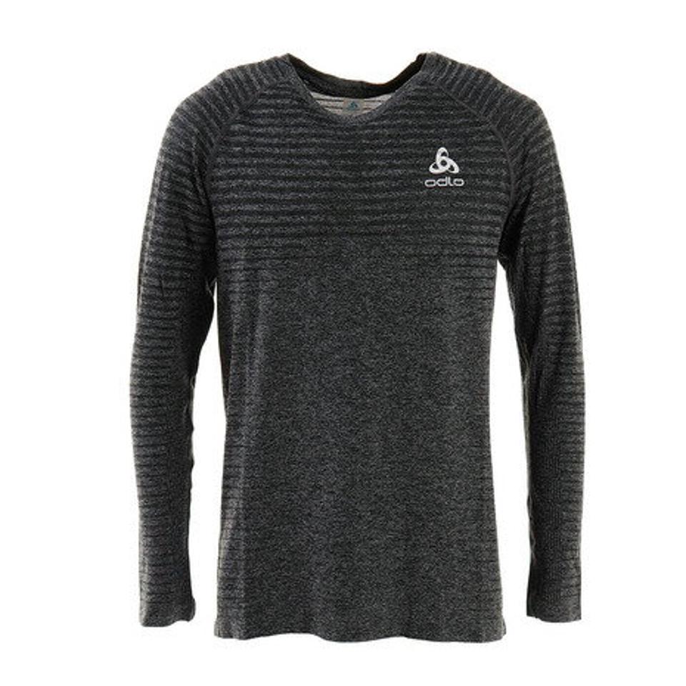 オドロ（ODLO）（メンズ）ランニング ランニングウェア メンズ Tシャツ 長袖 シームレスエレメント シャツ 312632-15700grey melange オンライン価格