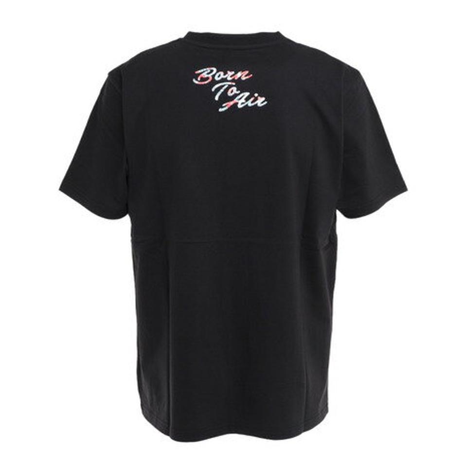 エアボーン（ARBN）（メンズ）ボタニカル半袖Tシャツ 017SS-BLK