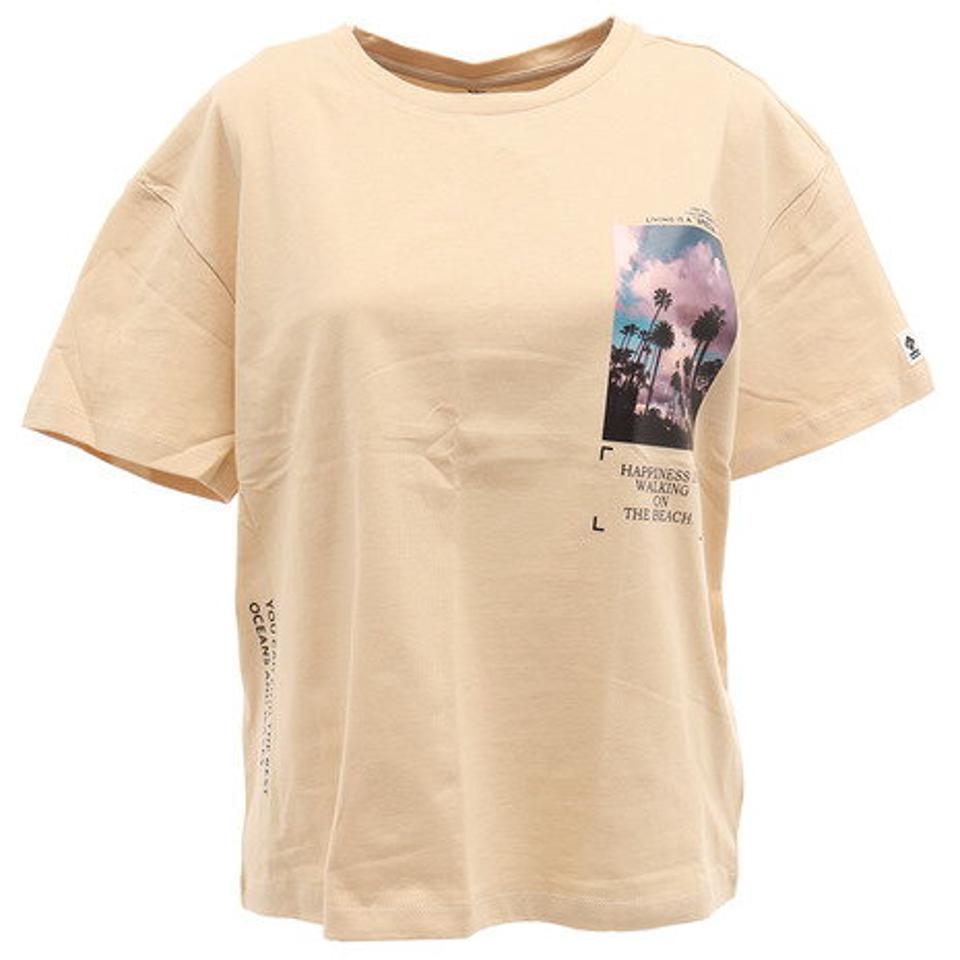 【5点以上で10％OFFクーポン！8/11まで】スウィベル（Swivel） Tシャツ レディース 半袖 プリント 870SW0EG3270 BEG （レディース）