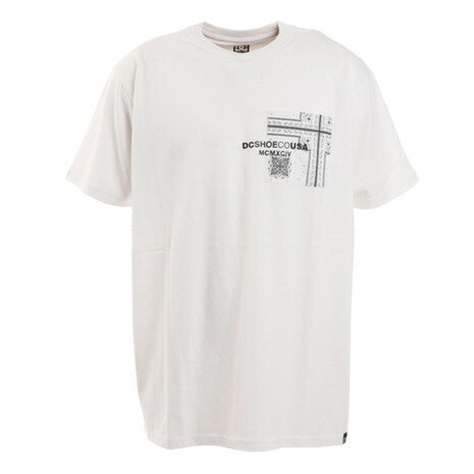 ディーシー・シュー（DC SHOE） Tシャツ メンズ 半袖 XLTD バンダナ柄ポケット 21SUDST212035XWHT カットソー （メンズ）