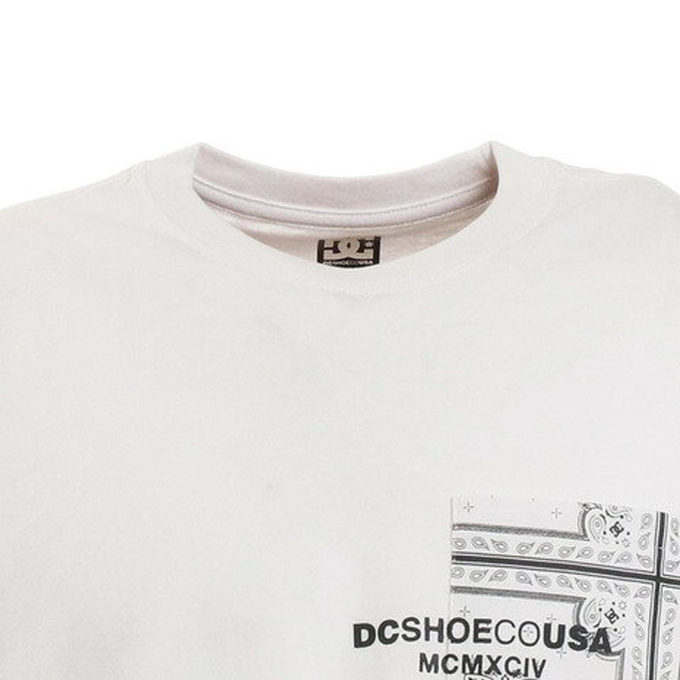 ディーシー・シュー（DC SHOE） Tシャツ メンズ 半袖 XLTD バンダナ柄ポケット 21SUDST212035XWHT カットソー （メンズ）