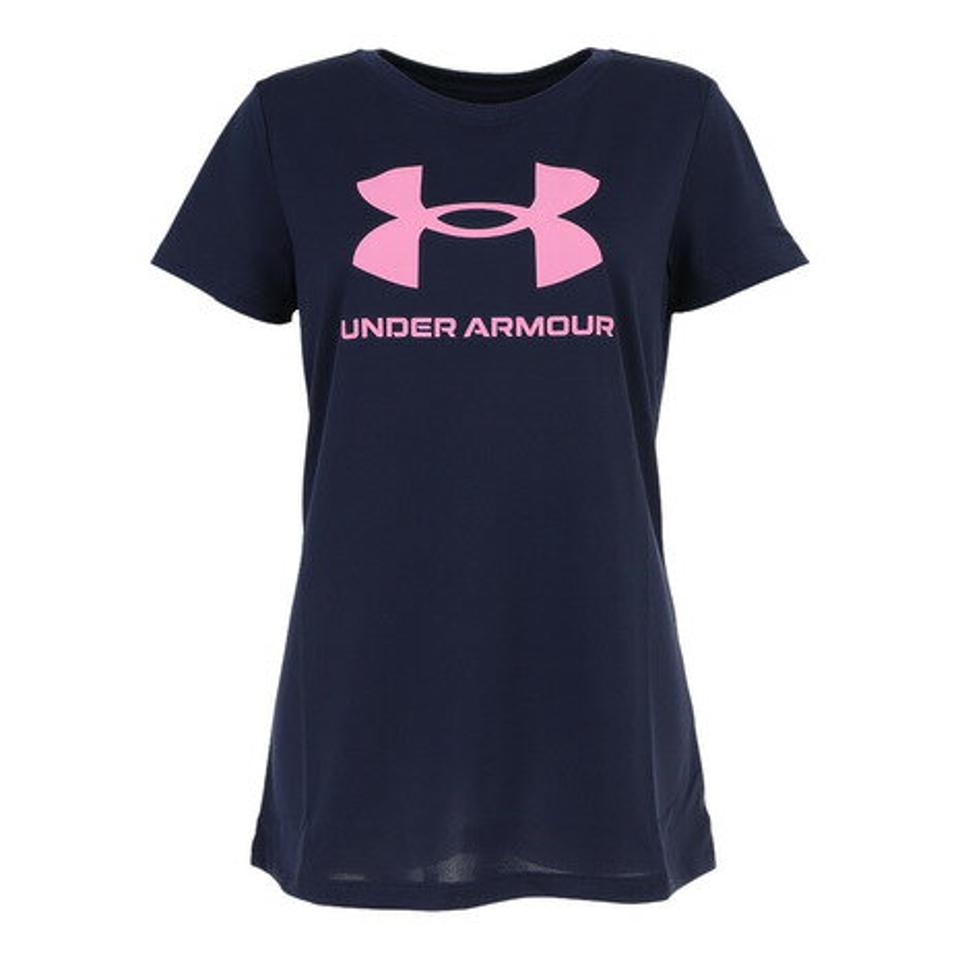 【2点10%OFFクーポン対象！8/10まで】アンダーアーマー（UNDER ARMOUR）（レディース）テック ビッグロゴ Tシャツ 1368912 411