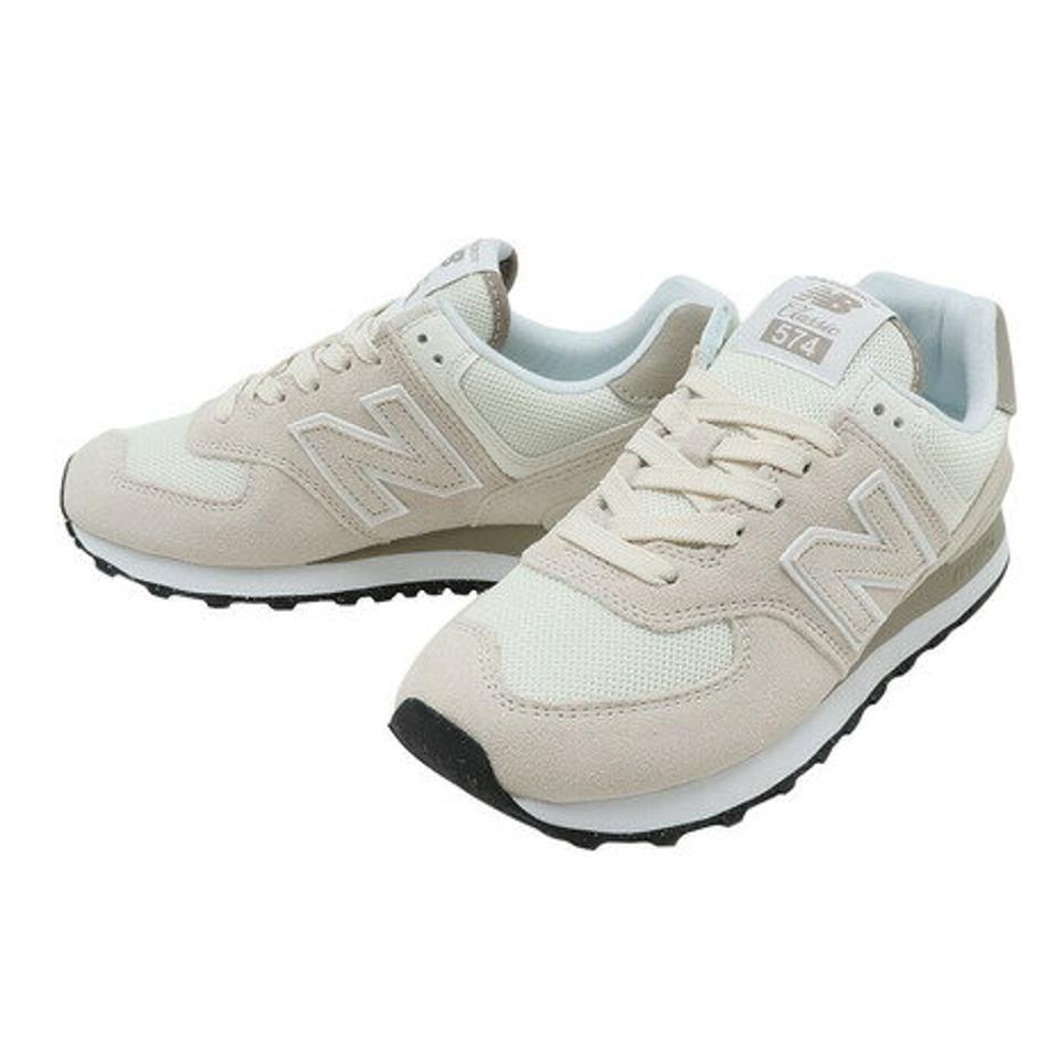 ニューバランス（new balance）（レディース）574 ライトグレー オフホワイト U574SE2 D スニーカー スポーツシューズ カジュアル スエード メッシュ エコ 靴