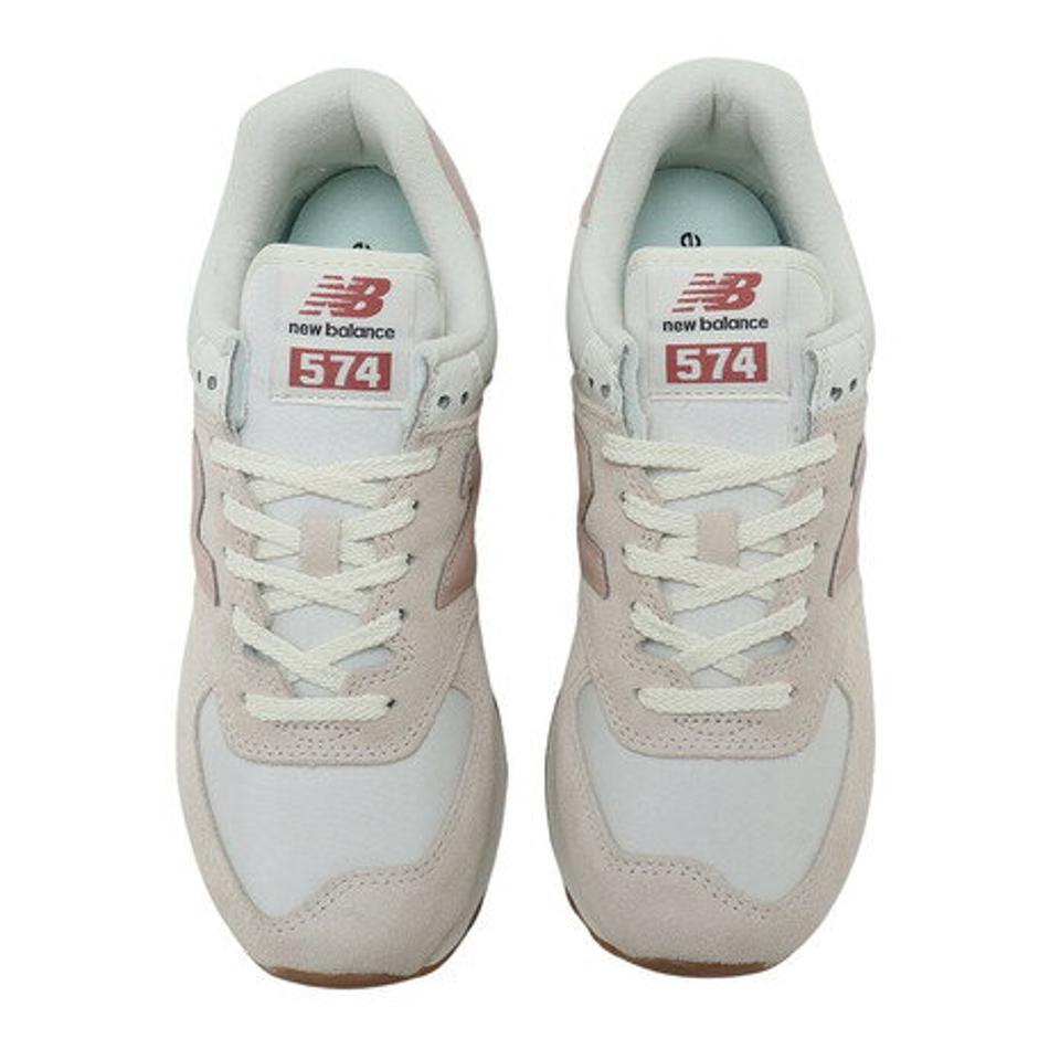 ニューバランス（new balance）（レディース）574 ライトグレー ピンク U574RE2 D スニーカー スポーツシューズ カジュアル スエード クッション レトロ 靴