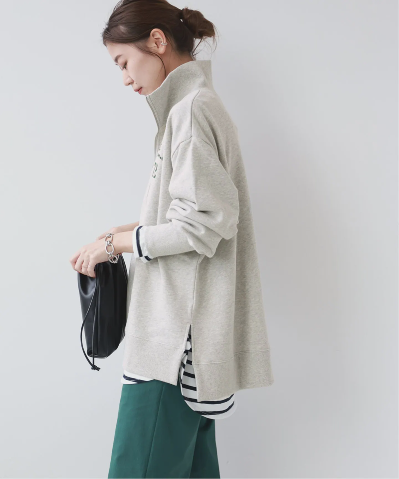 ロゴスウェットハーフジッププルオーバー（JOURNAL STANDARD relume）