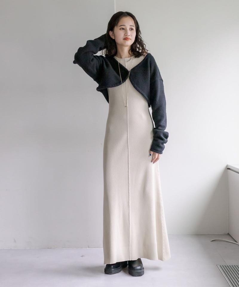 【サイズ展開あり/SETアイテム】ショートカーデワンピースSET